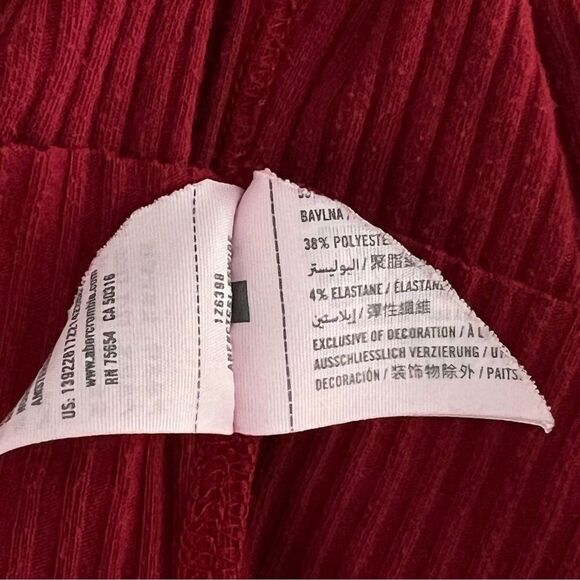 Abercrombie Fitch Y2K Ribbed Henley Top Size S Cropped Elena Gilbert Bella Swan - Picture 6 of 6